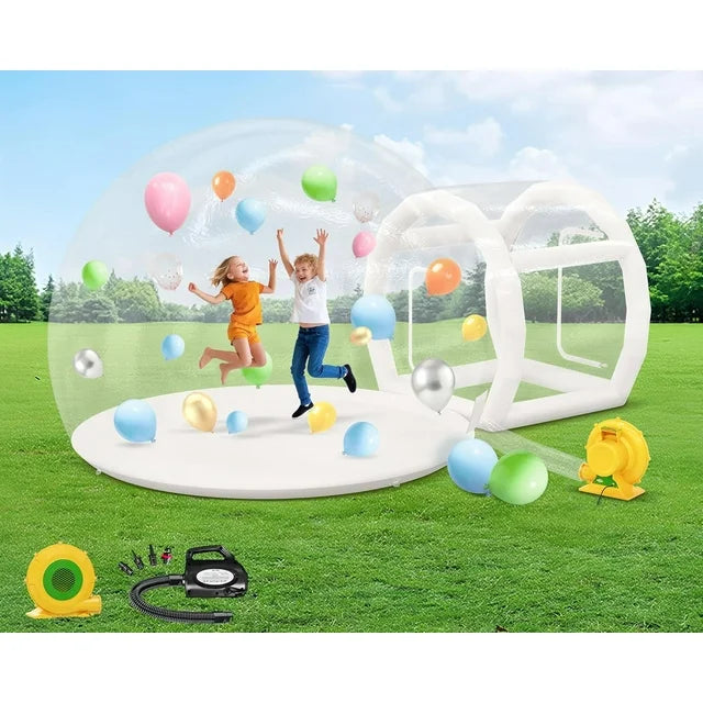Jocisland 11.5FT & 11.5FT Bubble House with Balloons, PVC Inflatable Balloon House with Two 370W Air Blowers and 650W Air Pump for Party, Commercial Use, Wedding