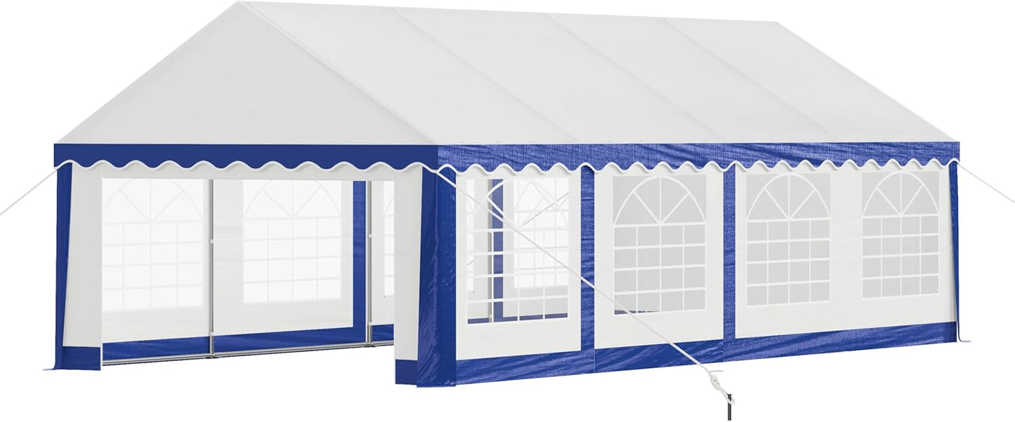 13x26 FT Party Gazebos with Rolled Sidewalls, Heavy Duty Wedding Tent for Outside
