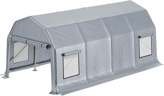 Carport 12x24 FT Heavy Duty Portable Garage, Canopy with Roll-Up Ventilated Windows