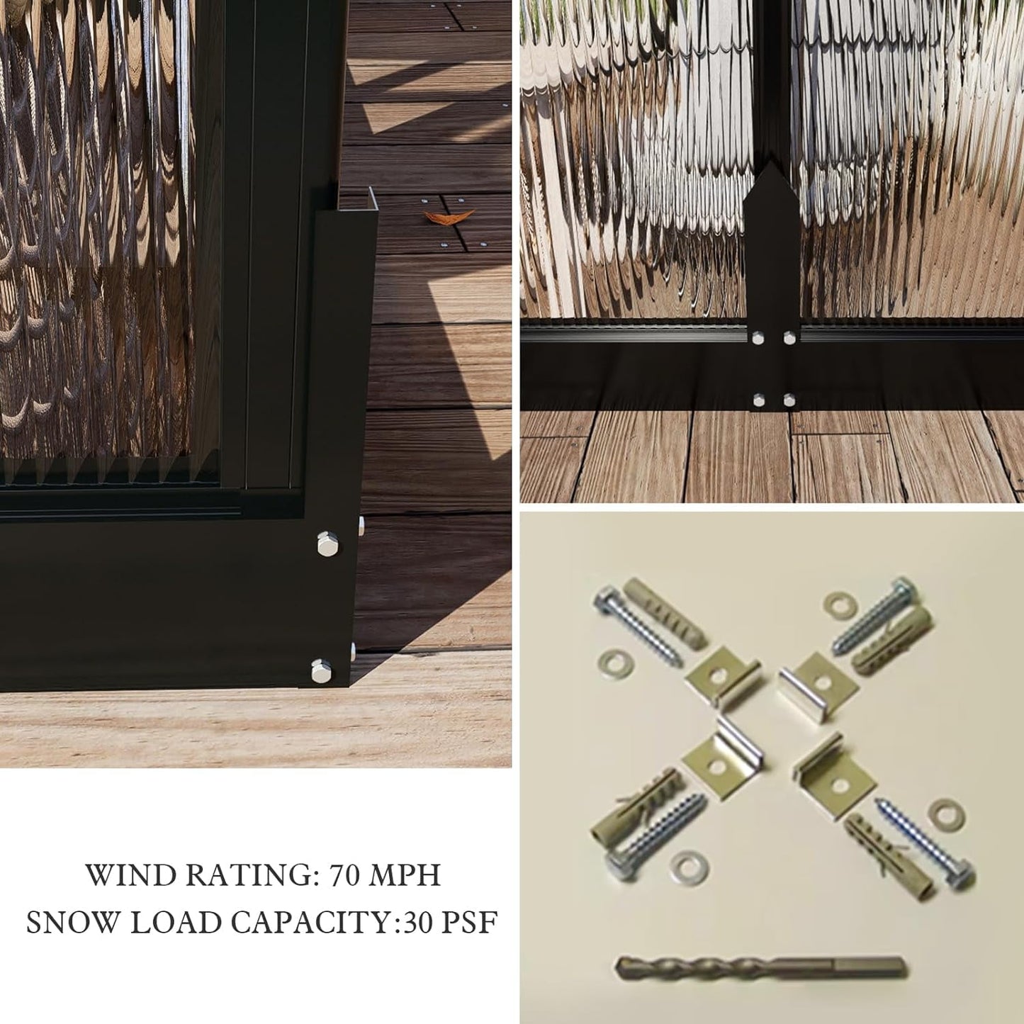 Jocisland 14x9.5x9 FT Polycarbonate Greenhouse Double Swing Doors 2 Vents 6FT Added Wall Height, Walk-in Large Winter Greenhouse Sunroom Aluminum Greenhouse for Outdoors, Black