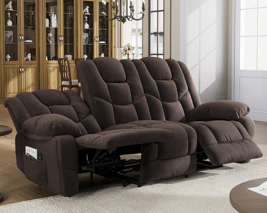 Roomy Homy Oversized Recliner, Recliner Sofa with Massage Founction & Side Pocket, Manual Recliner- Recliner Couches for Living Room
