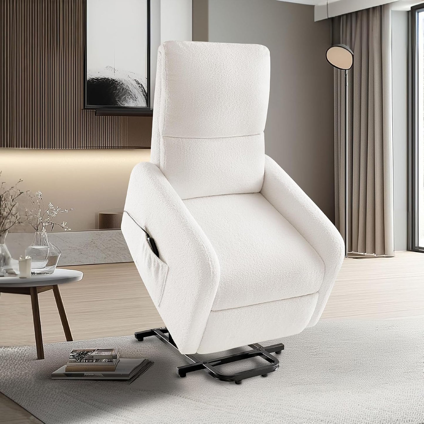 VANACC Power Lift Recliner Chairs for Adults,Small Recliner with High Back & Side Pocket for Nursery