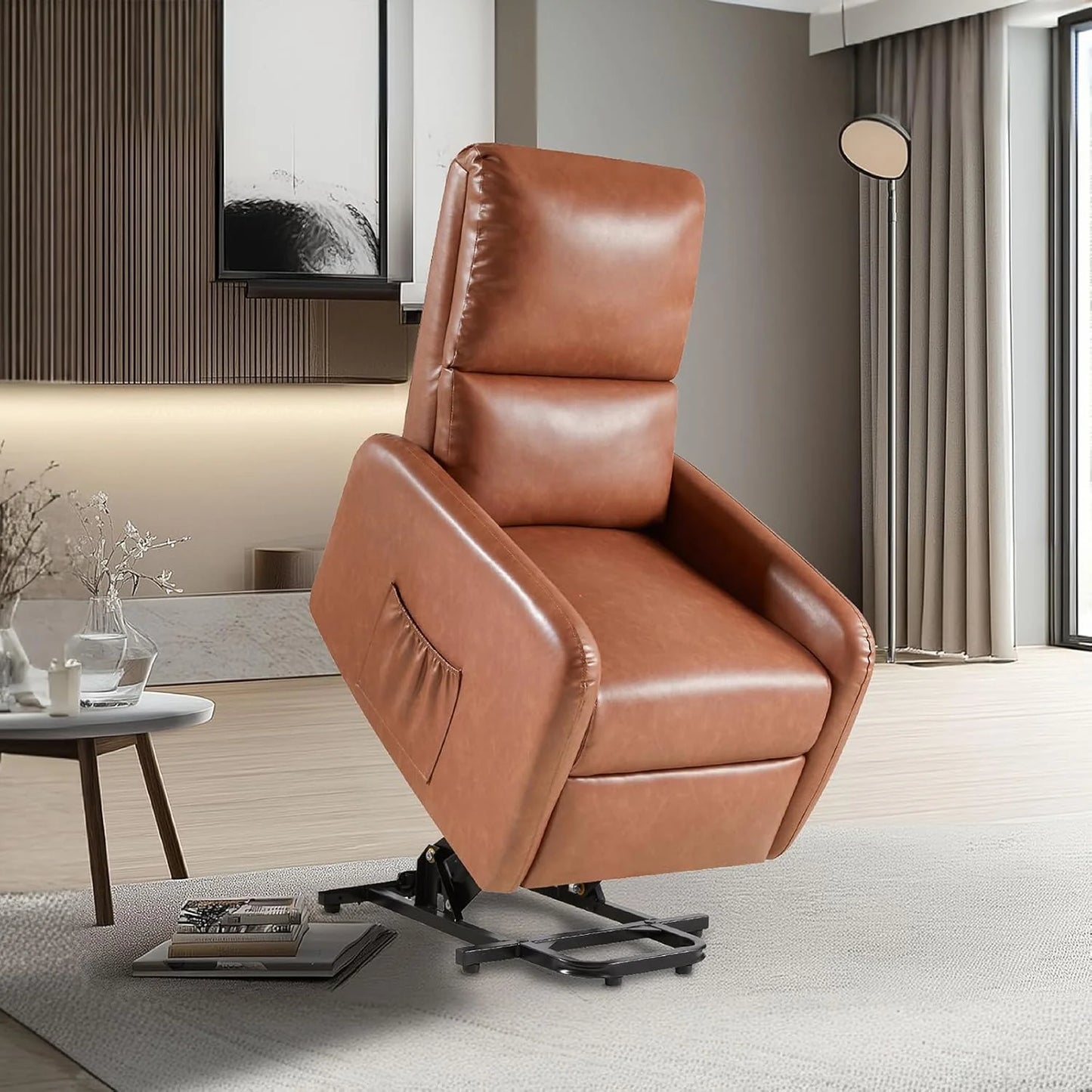 VANACC Power Lift Recliner Chairs for Adults,Small Recliner with High Back & Side Pocket for Nursery