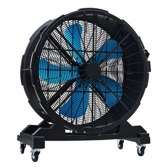 Jocisland Industrial Drum Fan, 500w Plastic High Velocity Floor Fan with Wheels and Stepless Variable Speed, Air Flow 15300 Cfm, for Commercial