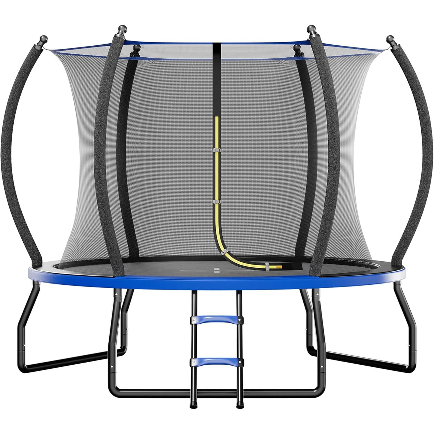 Jocisland 8FT Trampoline with Pop-up Quick Connector, Trampoline Outdoor with Enclosure and Ladder, ASTM Approval Trampoline for Kids and Adults
