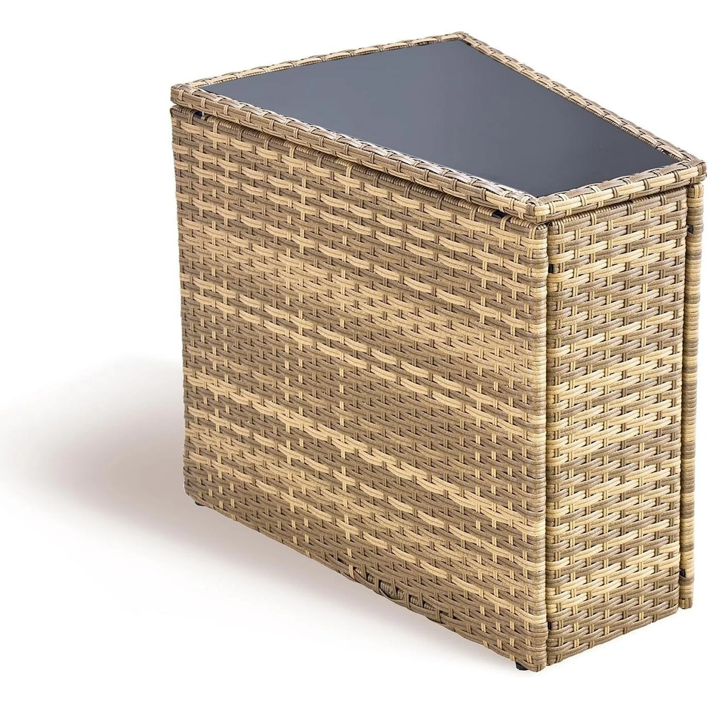 Jocisland Patio Furniture Sets, Half-Moon Sectional Round Sofa Set, Outdoor Patio Furniture with Cushions & Wedge Table for Beach, Pool, Balcony