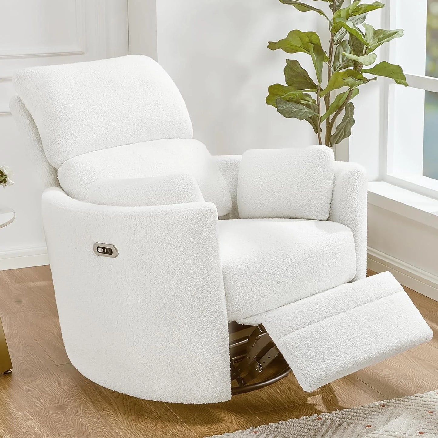 MERLUXY Power Recliner Chair for Living Room,Charging Port,Swivel Rocking Massage