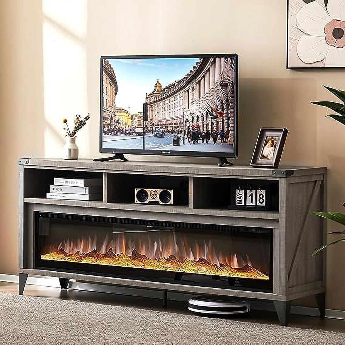 Merluxy 65" x 29.20" Electric Fireplace TV Stand Indoor Fireplace