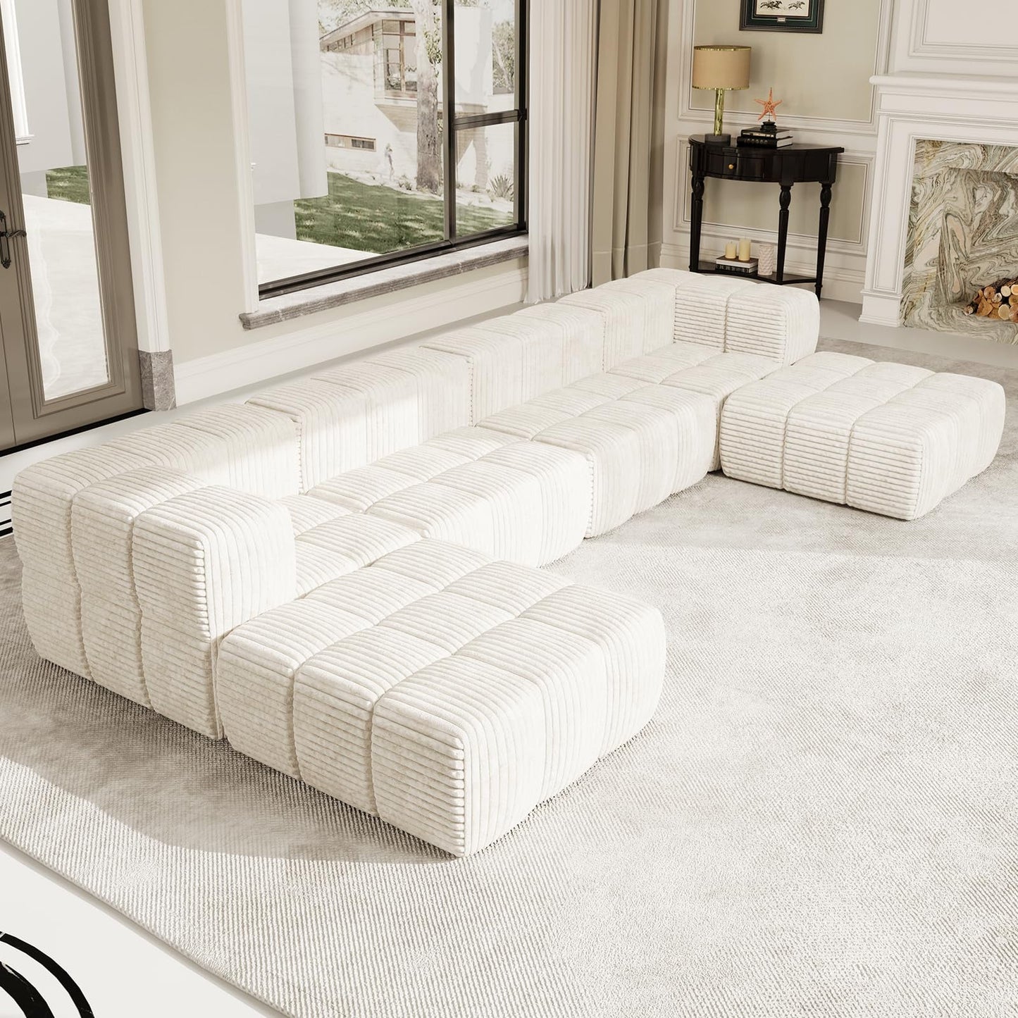 Modular Sectional Sofa Couch Chaise Lounge Cloud Sofa Set for Living Room