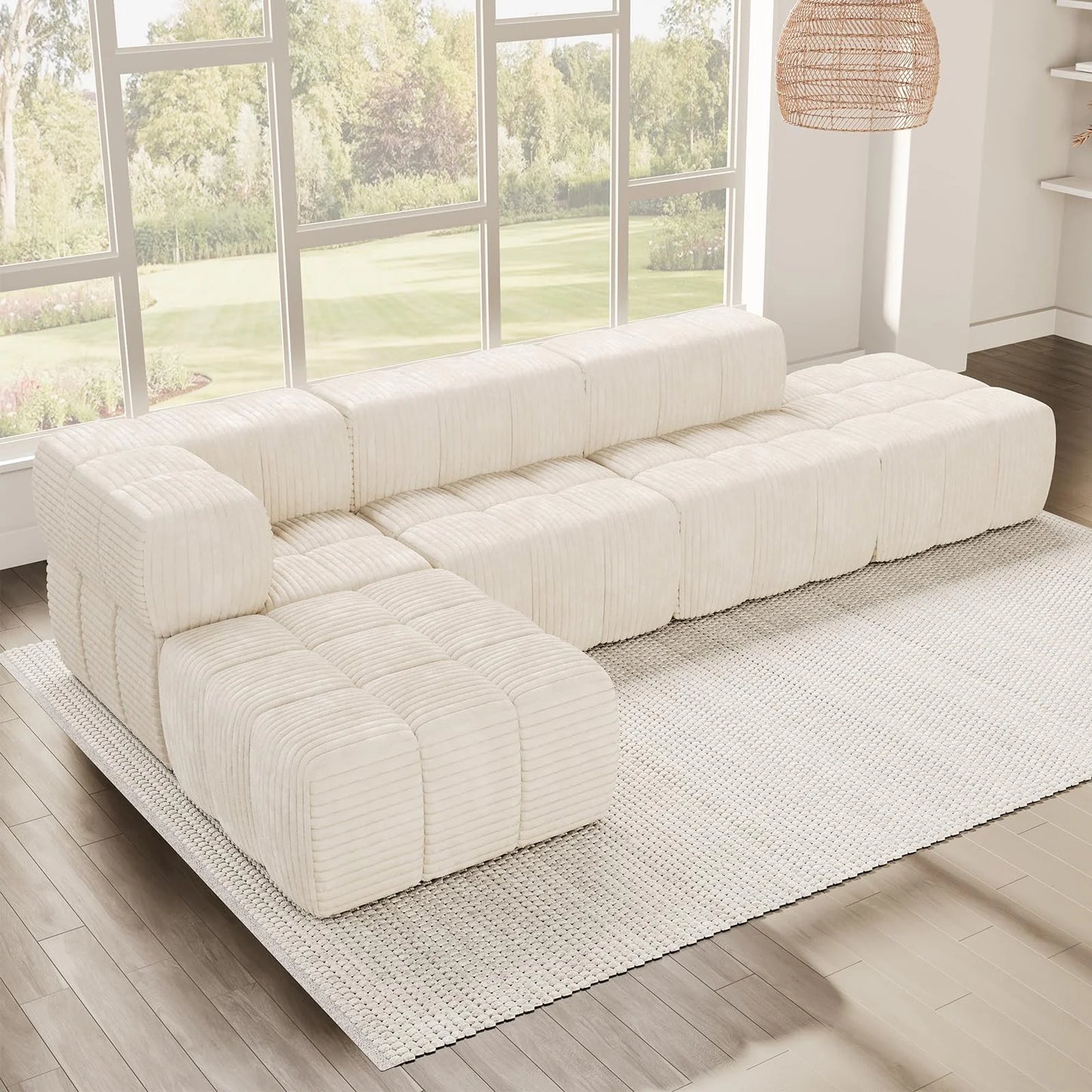 Modular Sectional Sofa Couch Chaise Lounge Cloud Sofa Set for Living Room