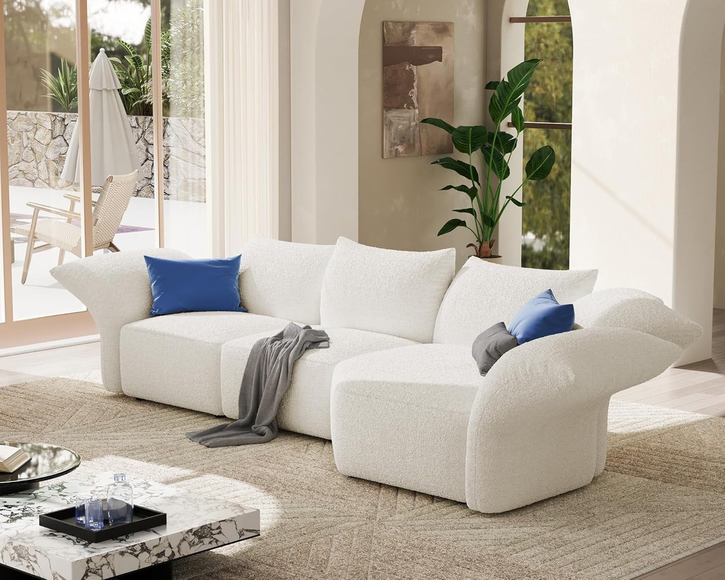 VANACC Sectional Couch, Modular Sectional Sofa- Adjustable Arm and Backrest, Modern Sofa- Comfy Couches for Living Room