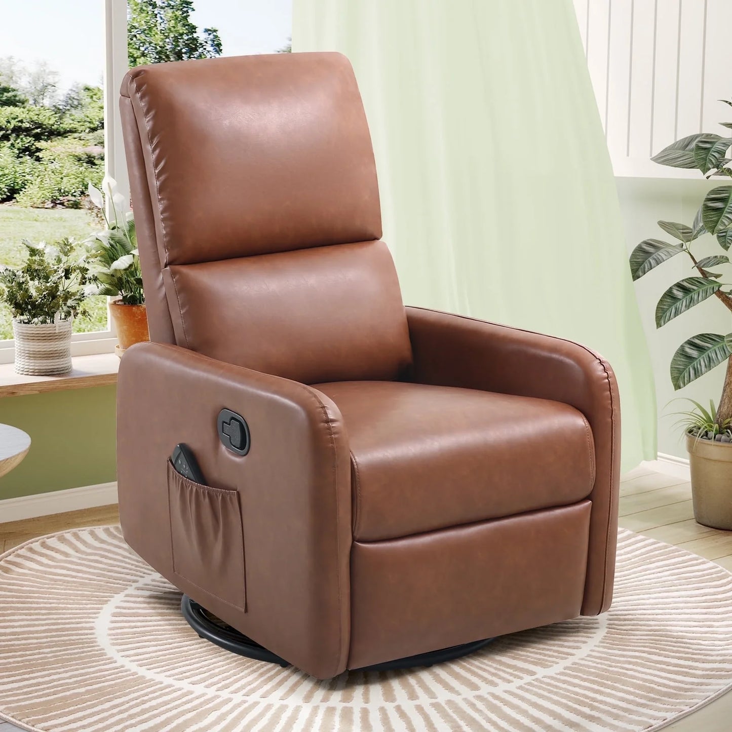 VANACC Recliner Chair,Nursery Glider with High Back for Living Room,Swivel Rocking