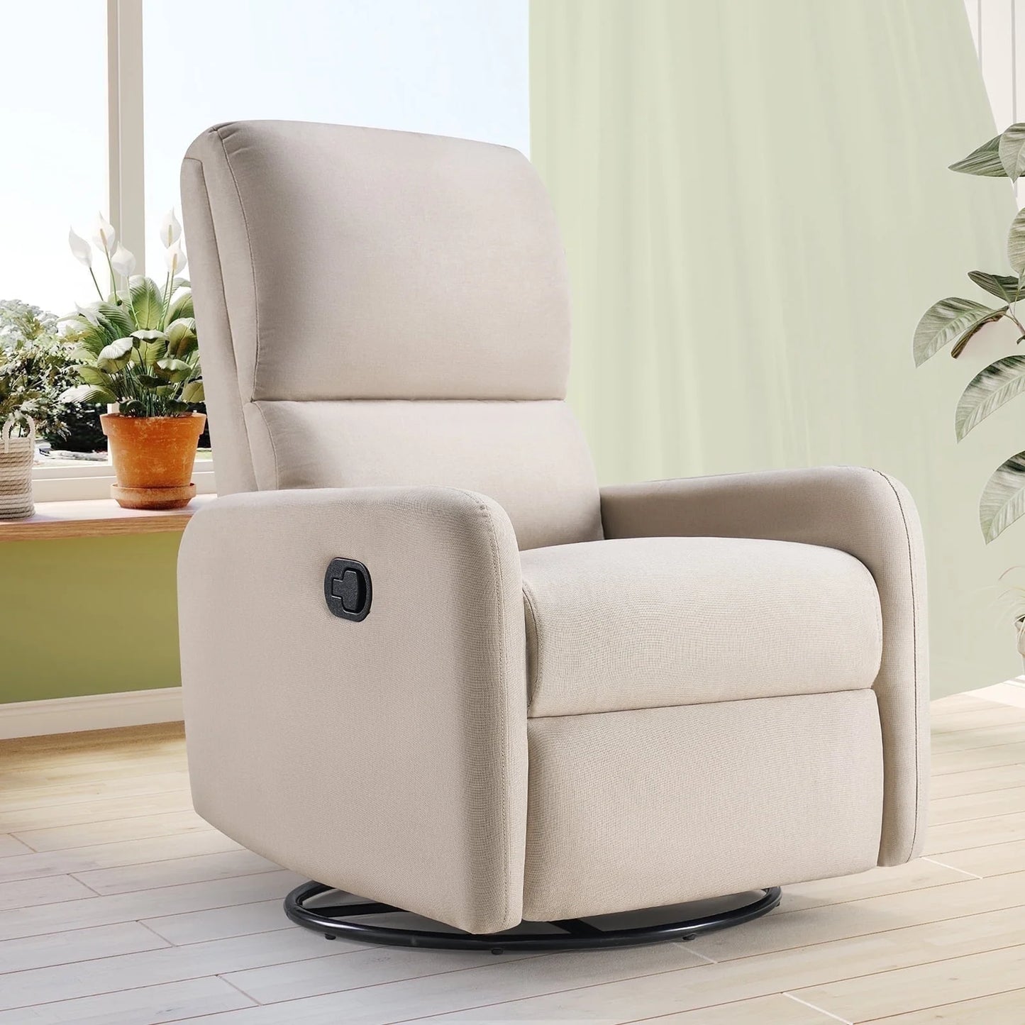 VANACC Recliner Chair,Nursery Glider with High Back for Living Room,Swivel Rocking