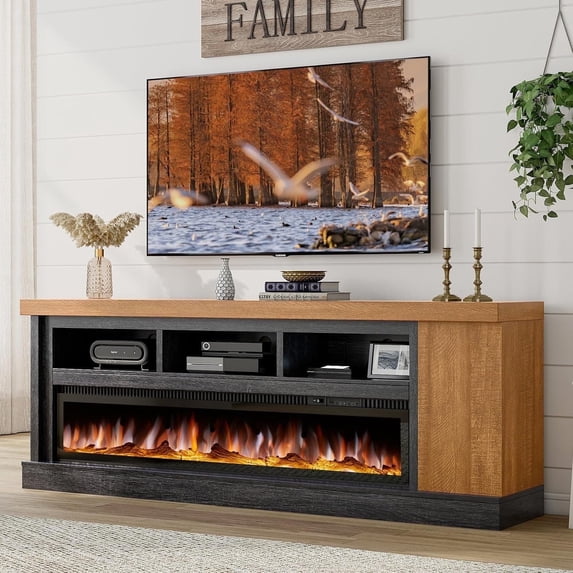 Amerlife 75" Fireplace TV Stand for TVs up to 85"