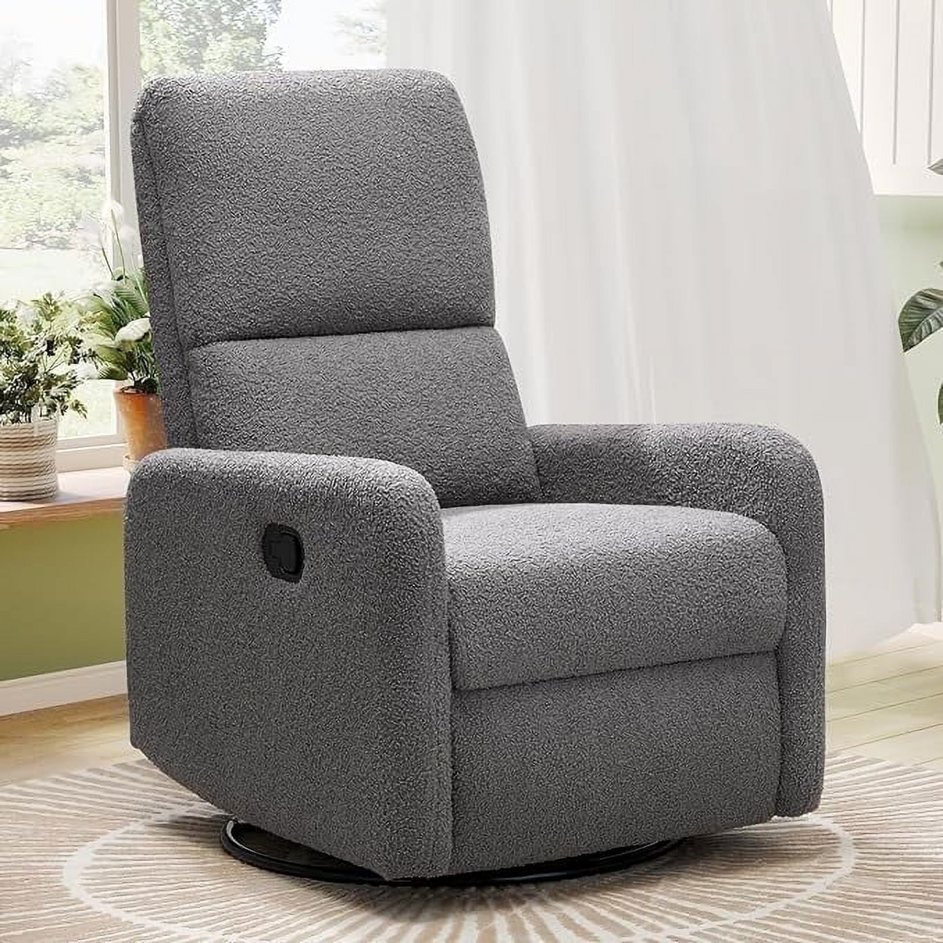 papajet Recliner Chair for Living Room,Nursery Glider with High Back Massage Swivel
