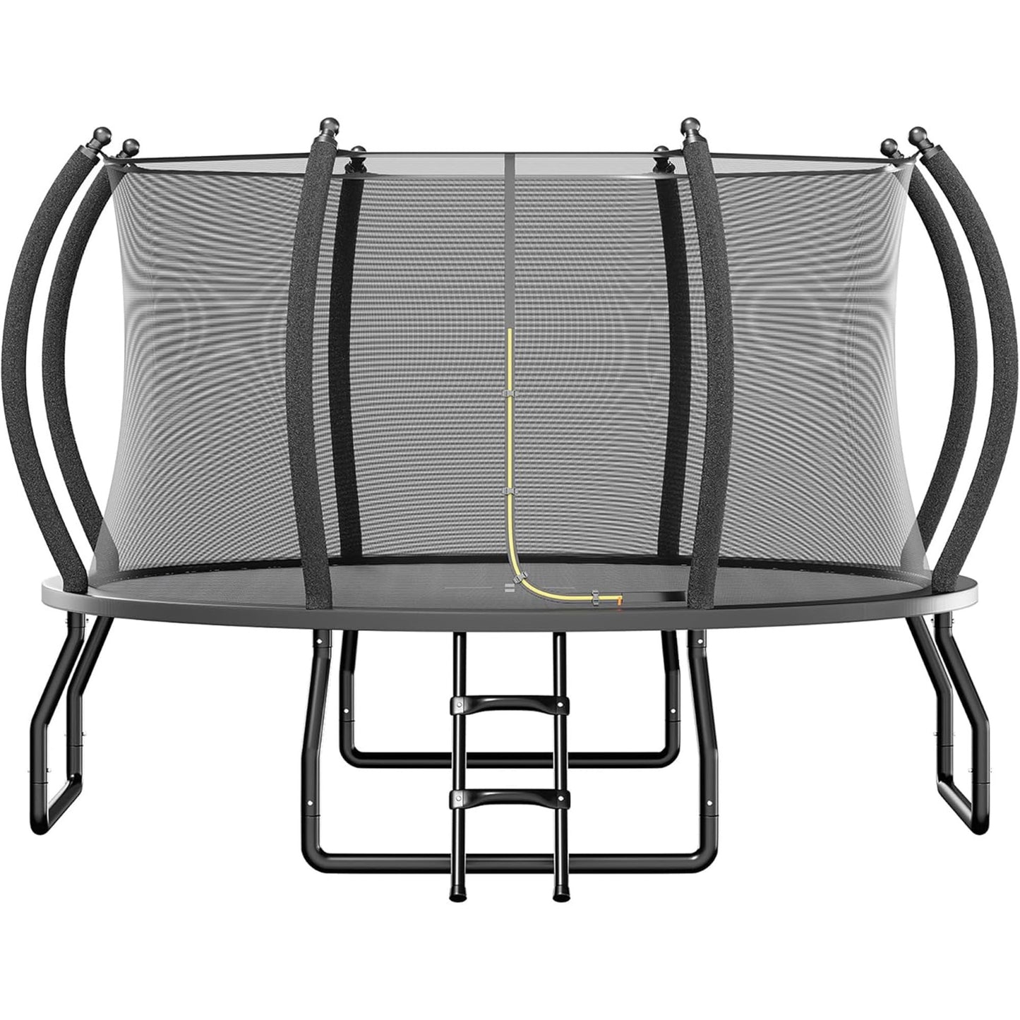 Jocisland 8FT Trampoline with Pop-up Quick Connector, Trampoline Outdoor with Enclosure and Ladder, ASTM Approval Trampoline for Kids and Adults