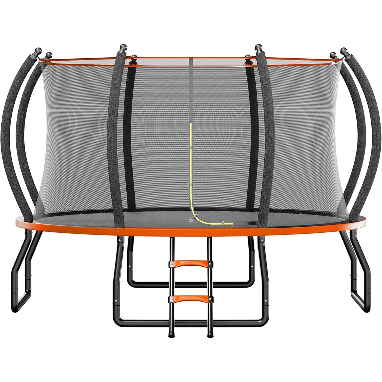 Jocisland 8FT Trampoline with Pop-up Quick Connector, Trampoline Outdoor with Enclosure and Ladder, ASTM Approval Trampoline for Kids and Adults