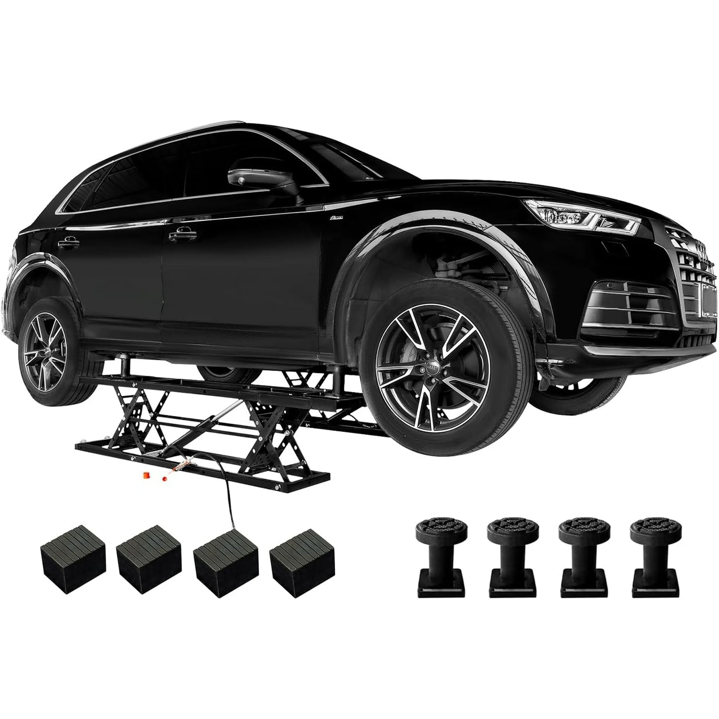 LUXOAK Portable Car Lift, Capable of Lifting 5000 LBS Quick Jack with a Maximum Height of 26", Car Lifts for Workshop and Home Garage, Black