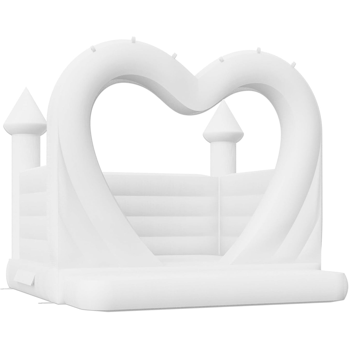 Jocisland Inflatable White Bounce House, 13.1×13.1×9.8FT PVC Inflatable White Castle with 950W Blower, for Wedding and Party Decorations