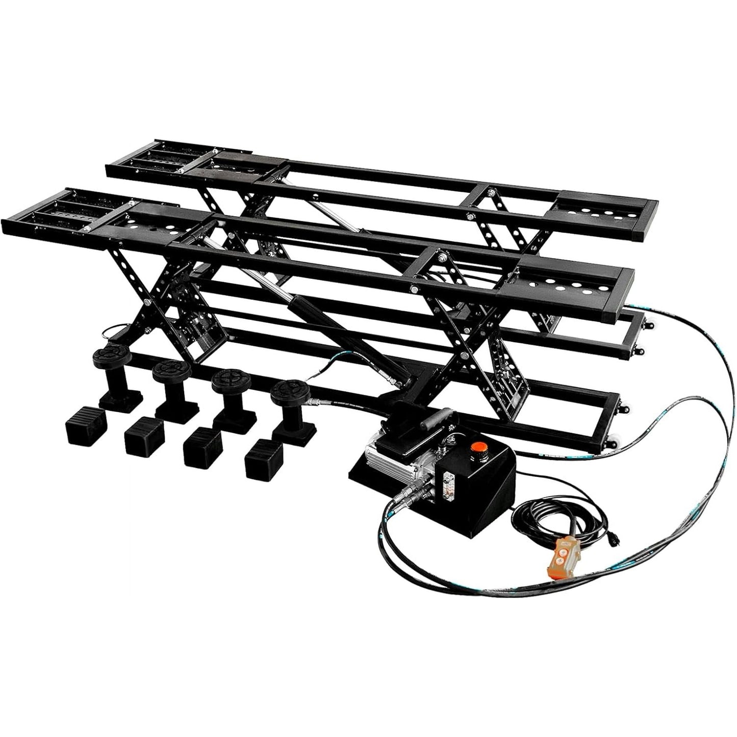 LUXOAK Portable Car Lift, Capable of Lifting 5000 LBS Quick Jack with a Maximum Height of 26", Car Lifts for Workshop and Home Garage, Black
