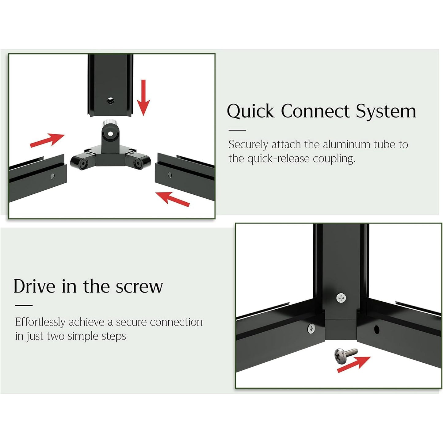 Jocisland 14x9.5x9 ft Hybrid Polycarbonate Greenhouse- Outdoor with Quick Connect Fittings