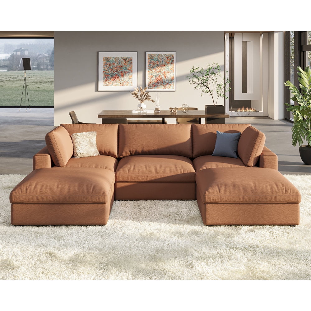 Roomy Homy Modular Sectional Sofa, Down Filled Sectional Sofa, Ottoman, Oversized Couch for Living Room