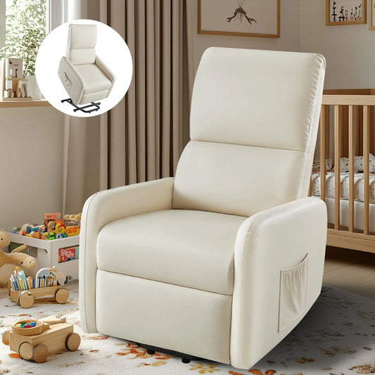 VANACC Power Lift Recliner Chairs,Small Recliner with High Back & Side Pocket for Nursery