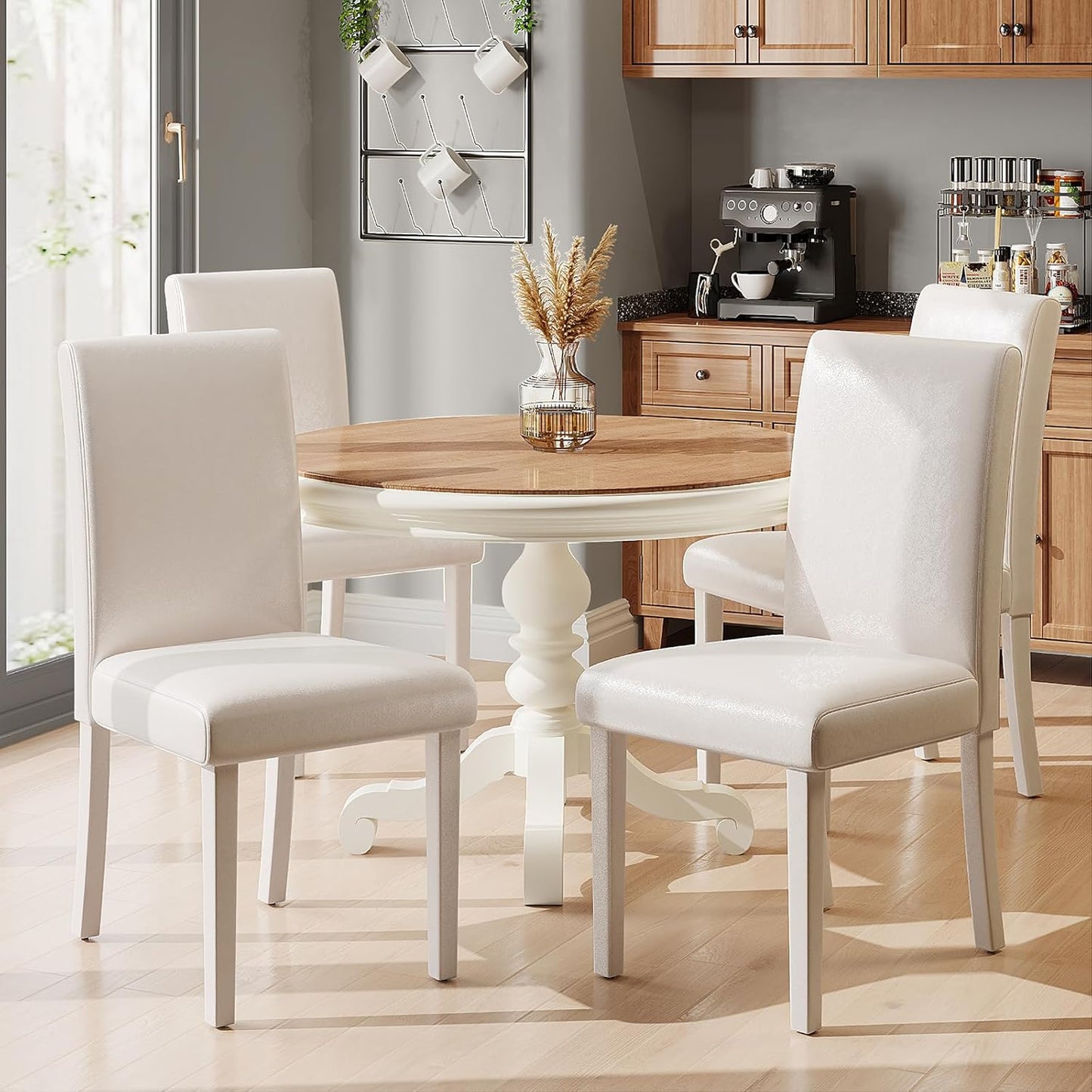 AMERLIFE Velvet Upholstered Dining Chairs Set of 2, Full Tufted Trim Dining Room Kitchen Side Chair with High Curved Back & Wood Legs, Modern Minimalist Parsons Chairs, Living Room, Bedroom, Black