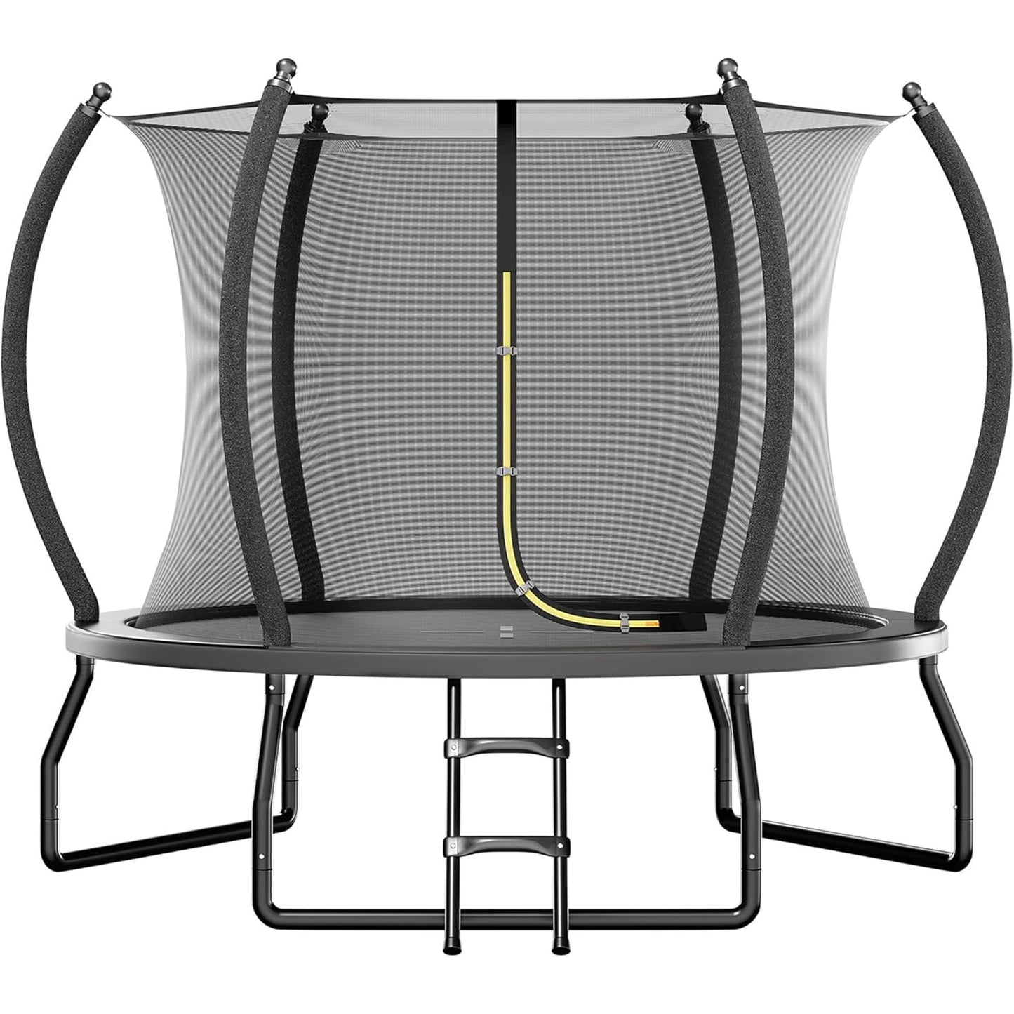 Jocisland 8FT Trampoline with Pop-up Quick Connector, Trampoline Outdoor with Enclosure and Ladder, ASTM Approval Trampoline for Kids and Adults