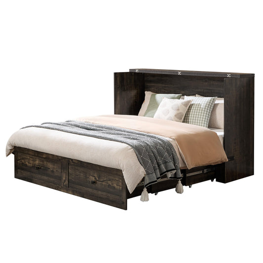 Amerlife Murphy Bed with Storage and Charging Station