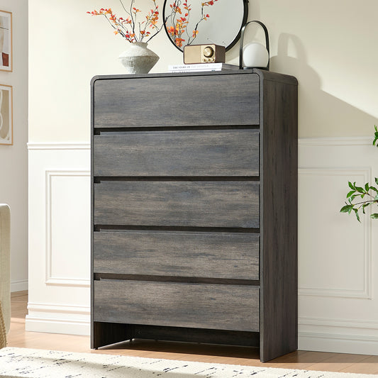 VanAcc Dresser for Bedroom, Modern Chest of Storage Drawers with Anti-Tip Kit, Wood Cabinet Organizer, Easy Assembly