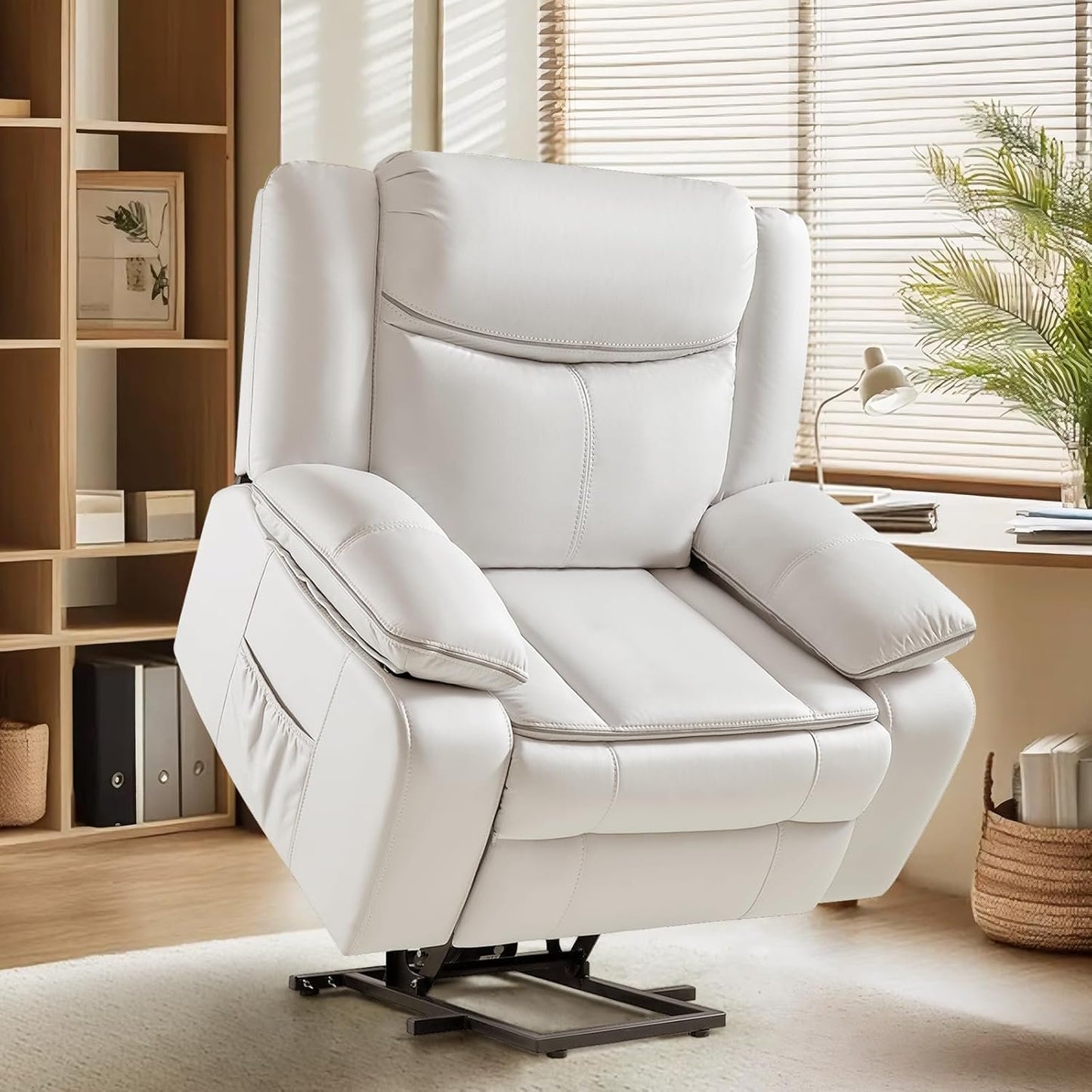 Oversized Power Lift Recliner Chairs for Elderly with USB Port and Side Pockets,Lay Flat Reclining for Living Room Bedroom