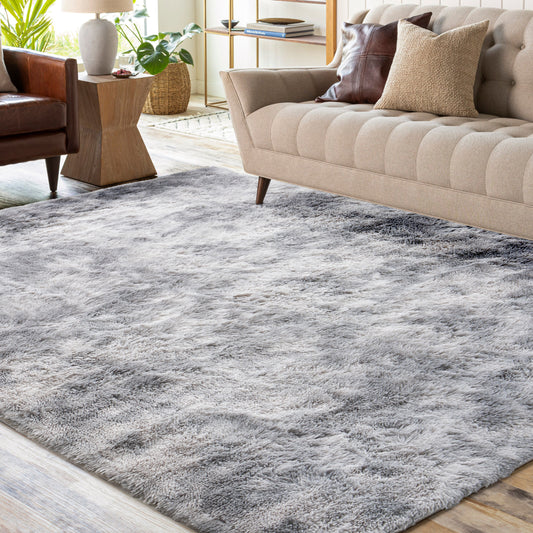 papajet Area Rug, Shaggy High Pile, Fluffy Grey Soft Carpet