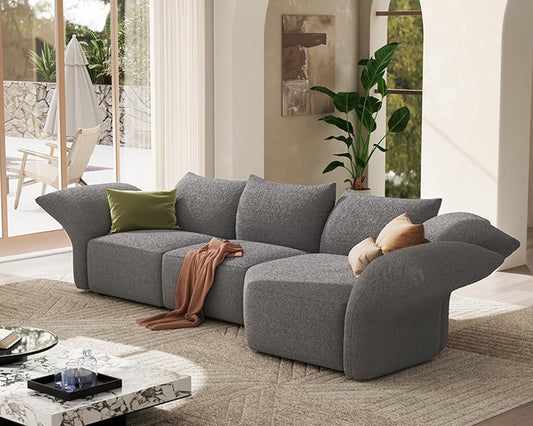 VANACC Sectional Couch, Modular Sectional Sofa- Adjustable Arm and Backrest, Modern Sofa- Comfy Couches for Living Room
