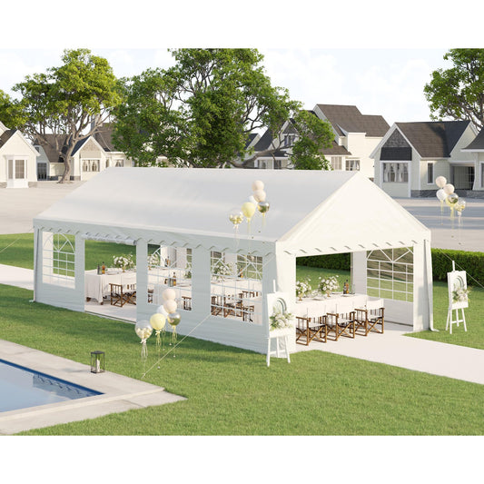 Jocisland Party Tent with Sidewalls, Large Heavy-Duty Tents for Parties/Carport, Waterproof Outdoor Event Canopy, Weddings