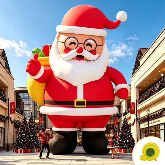 Jocisland Giant Inflatable with Blower for Outdoor Christmas Yard Decor, 420D Oxford Fabric, Stakes for Lawn, Garden, Party