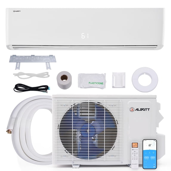 Jocisland Mini Split Air Conditioner and Heater, 36,000 Btu, SEER2 18, 220V Inverter Energy-Efficient AC with Self-Cleaning, Cools up to 2500 Sq.ft.