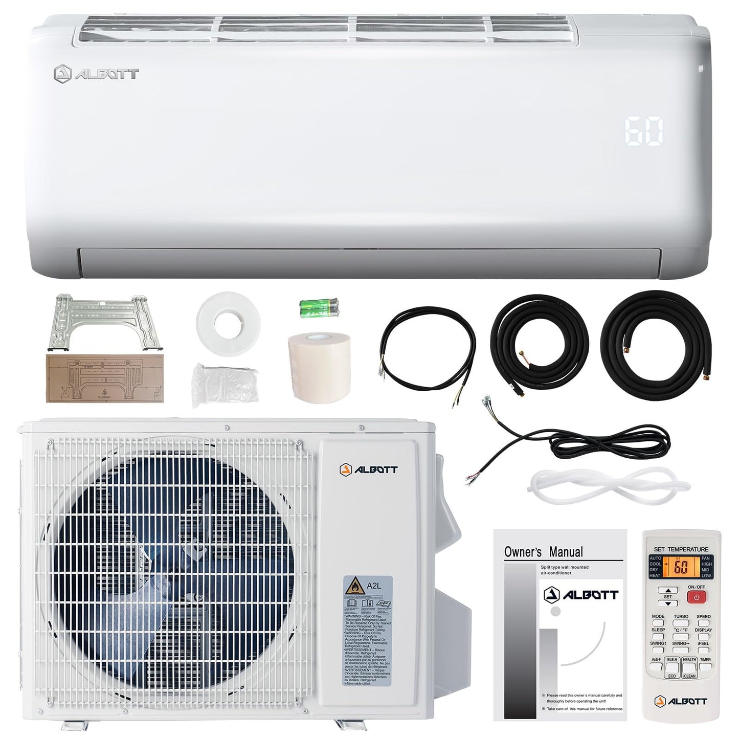 Merluxy Mini Split Air Conditioner and Heater, Inverttuer Energy-Efficient AC with Self-Cleaning