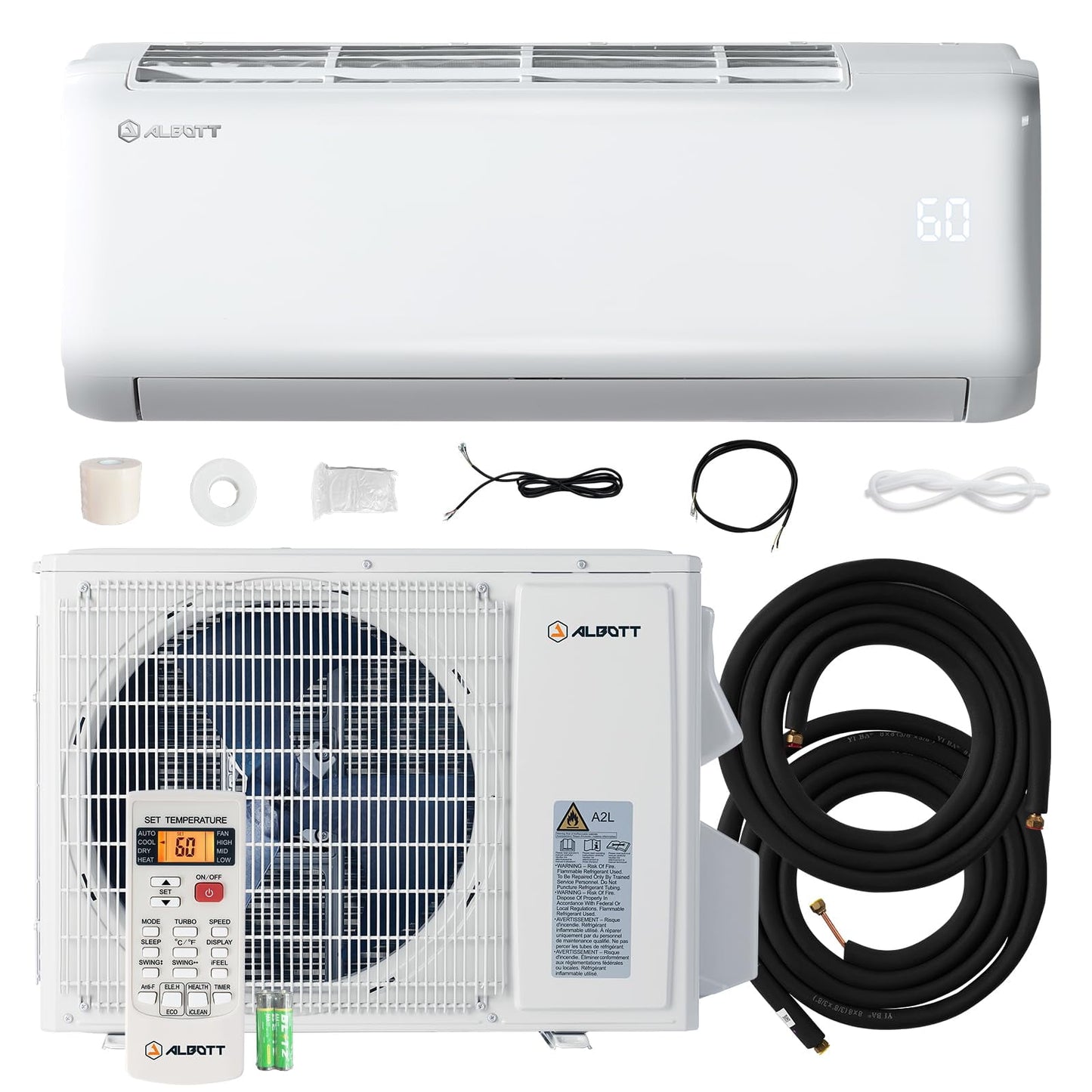 Merluxy Mini Split Air Conditioner and Heater, Inverttuer Energy-Efficient AC with Self-Cleaning