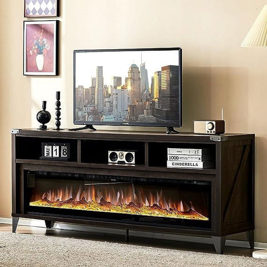 Merluxy 65" x 29.20" Electric Fireplace TV Stand Indoor Fireplace