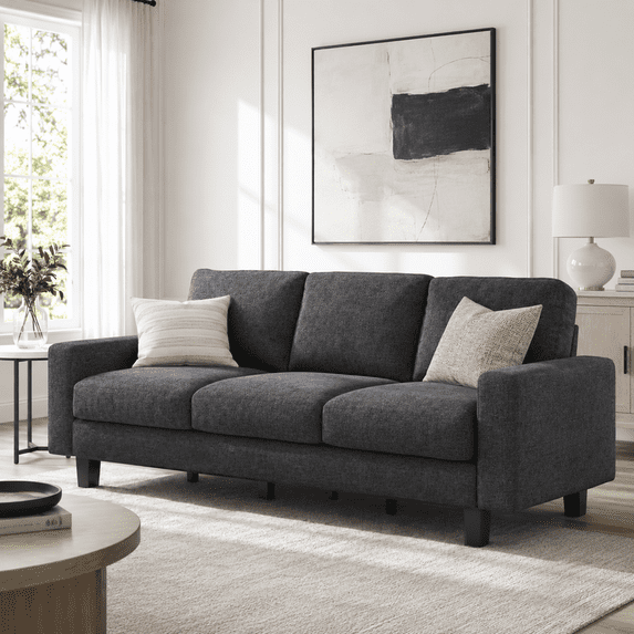 Merluxy 74.8" 3 Seater Sofa with 22" Deep Seat, Couch for Living Room, Full Metal Support, for Bedroom & Apartment