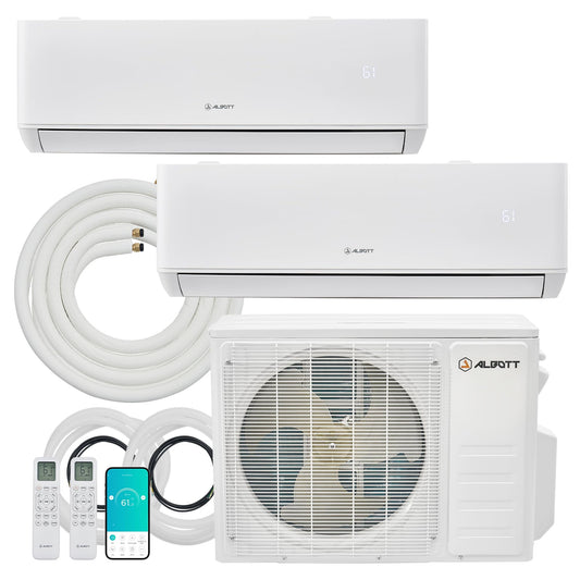 Merluxy Mini Split Air Conditioner and Heater, Inverttuer Energy-Efficient AC with Self-Cleaning