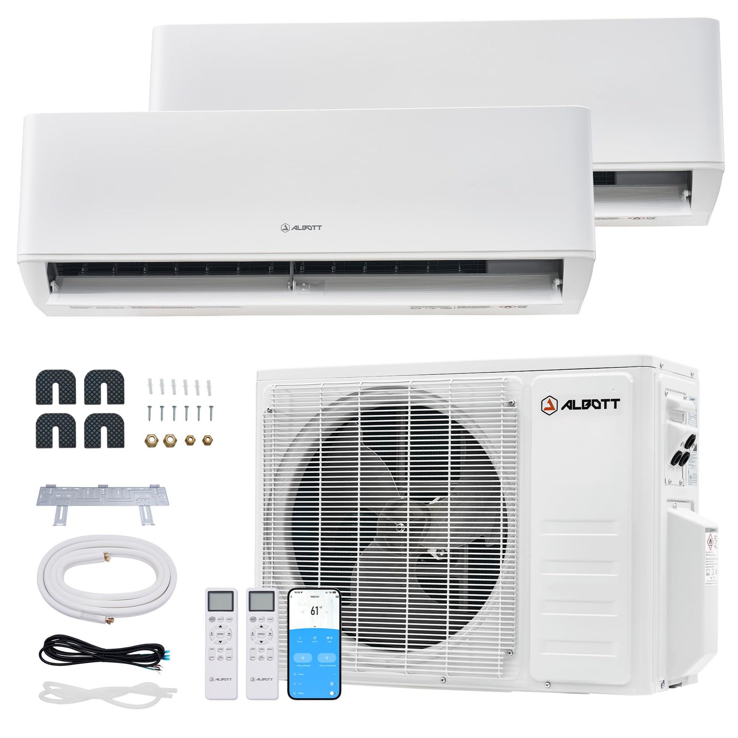 Merluxy Mini Split Air Conditioner and Heater, Inverttuer Energy-Efficient AC with Self-Cleaning