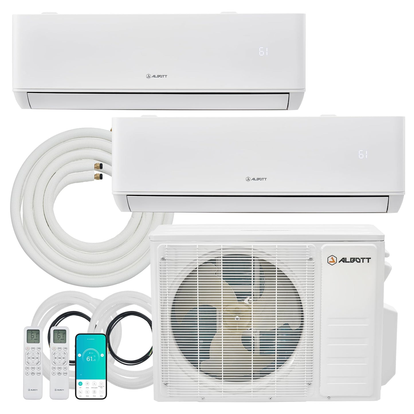 Merluxy Mini Split Air Conditioner and Heater, Inverttuer Energy-Efficient AC with Self-Cleaning