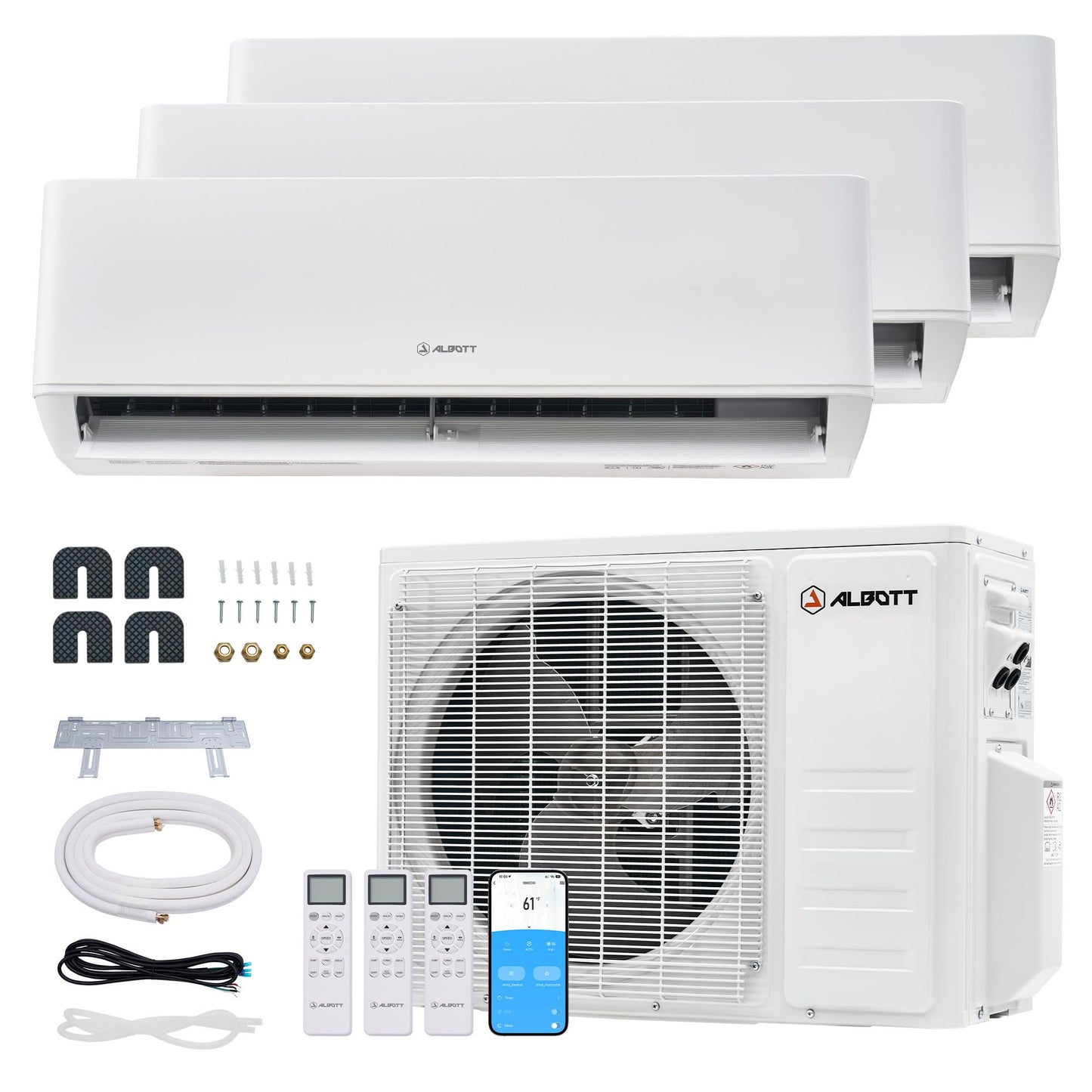 Merluxy Mini Split Air Conditioner and Heater, Inverttuer Energy-Efficient AC with Self-Cleaning