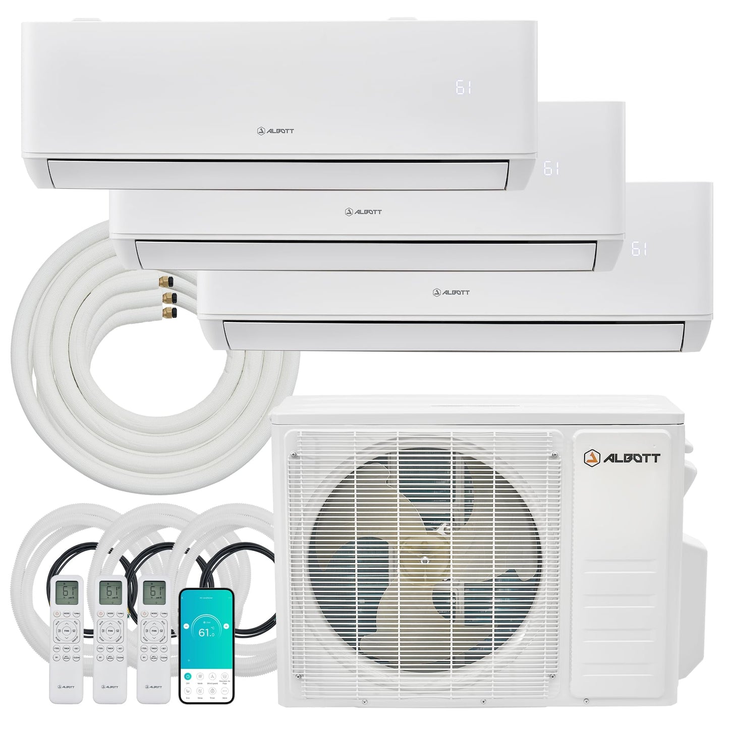 Merluxy Mini Split Air Conditioner and Heater, Inverttuer Energy-Efficient AC with Self-Cleaning