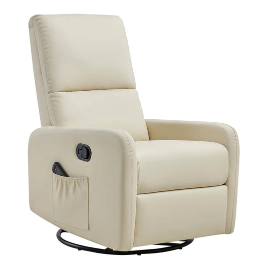 Merluxy Recliner Chair,Nursery Glider with High Back for Living Room,Swivel Rocking