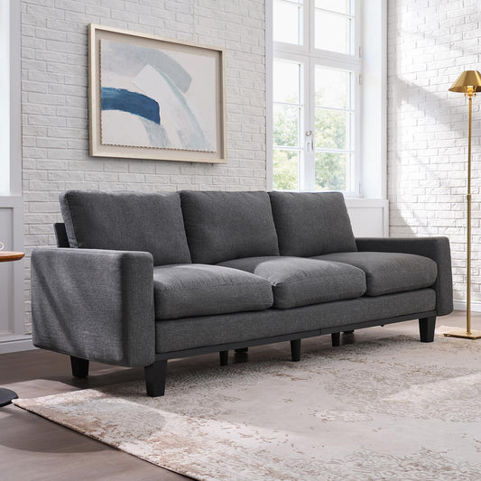 Papajet 3 Seater Sofa with Deep Seat, 74.8" Modern Fabric Couch for Living Room, Full Metal Support, Pet-Friendly Comfy Sofa