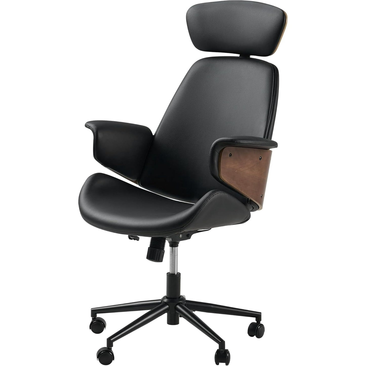 Papajet Home Office Chair with Wheels, PU Leather Swivel Desk Chair