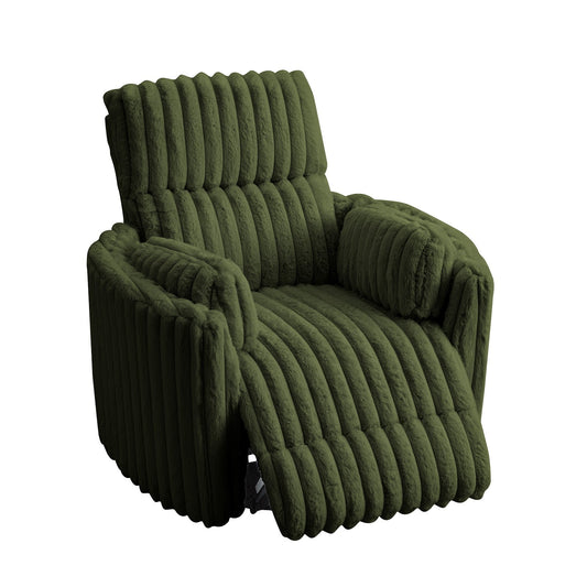 Papajet Power Swivel Recliner Chair with USB Charging & 2 Pillows, Glider Rocker for Nursery and Living Room